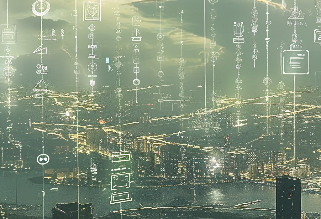 A futuristic cityscape in Southeast Asia