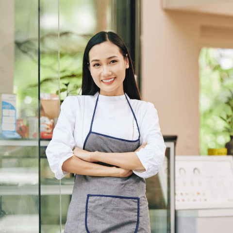Small Business Owner Smiling